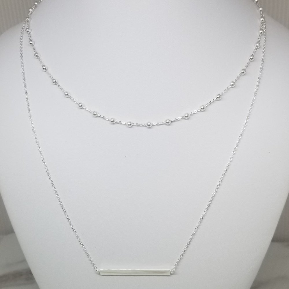 Layering Necklace-Horizontal Bar-Ball Choker